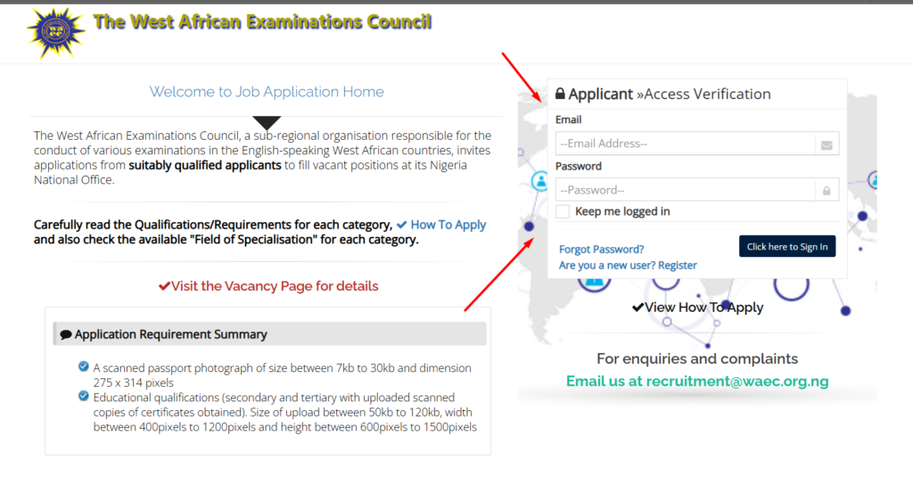 WAEC Recruitment 2026/2027: Requirements, Application Process
