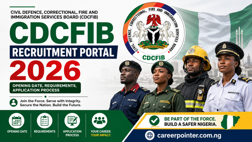 CDCFIB Recruitment Portal 2026/2027 | Opening Date, Requirements, Application Process