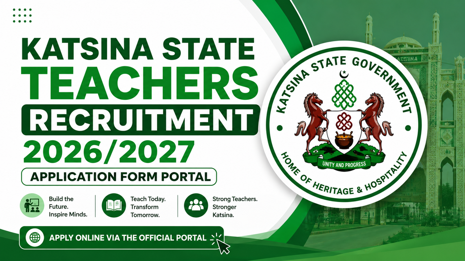 Katsina State Teachers Recruitment 2026/2027 Application Form Portal