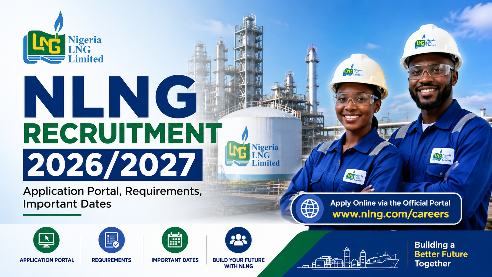 NLNG Recruitment 2026/2027 Application Portal, Requirements, Important Dates