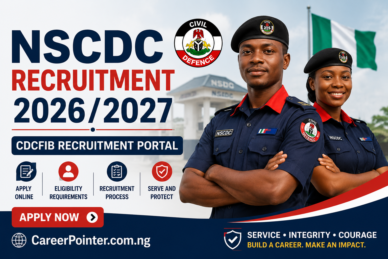 NSCDC Recruitment 2026/2027 | CDCFIB Recruitment Portal Login