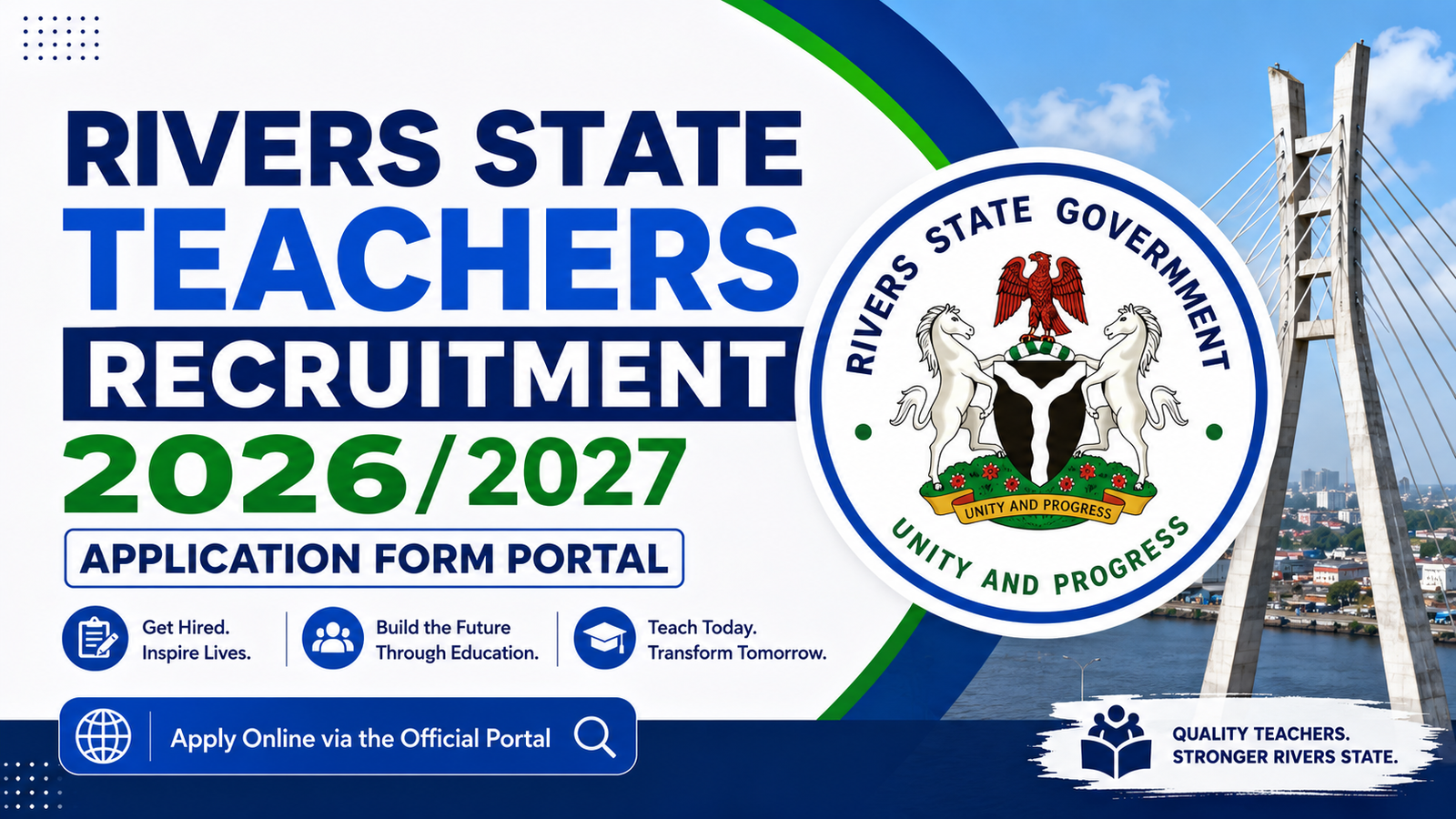 Rivers State Teachers Recruitment 2026/2027 Application Form Portal