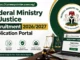 Federal Ministry of Justice Recruitment 2026/2027 Application Portal