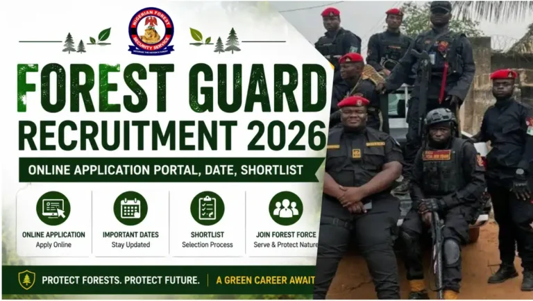 Forest Guard Recruitment 2026 Online Application Portal, Date, Shortlist