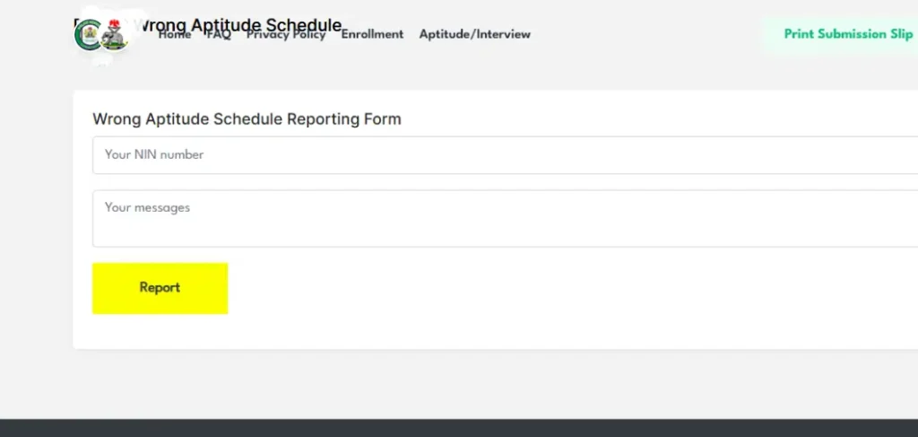 How Can I Report a Wrong NPF Aptitude Schedule?