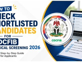 How to Check Shortlisted Candidates for CDCFIB Physical Screening 2026
