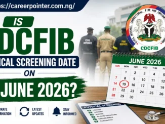Is CDCFIB Physical Screening Date on 15 June 2026?