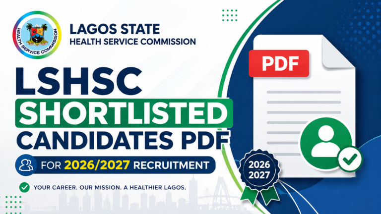 LSHSC Shortlisted Candidates PDF for 2026/2027 Recruitment