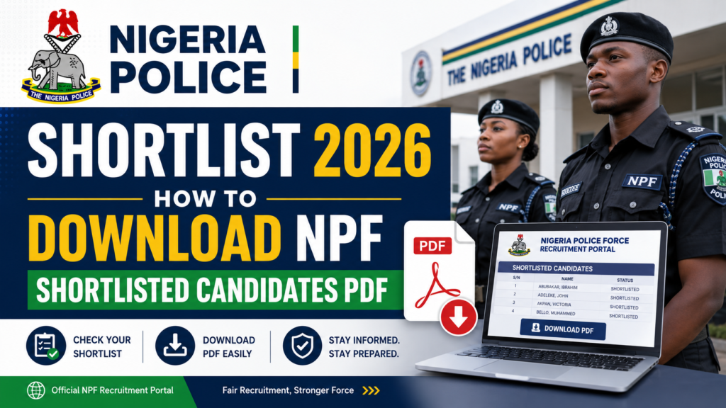 Nigeria Police Shortlist 2026: How to Download NPF Shortlisted Candidates PDF
