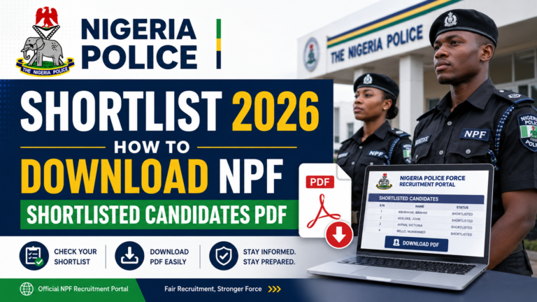 Nigeria Police Shortlist 2026: How to Download NPF Shortlisted Candidates PDF