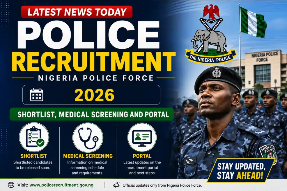 Police Recruitment Latest News Today 2026: Shortlist, Medical Screening and Portal