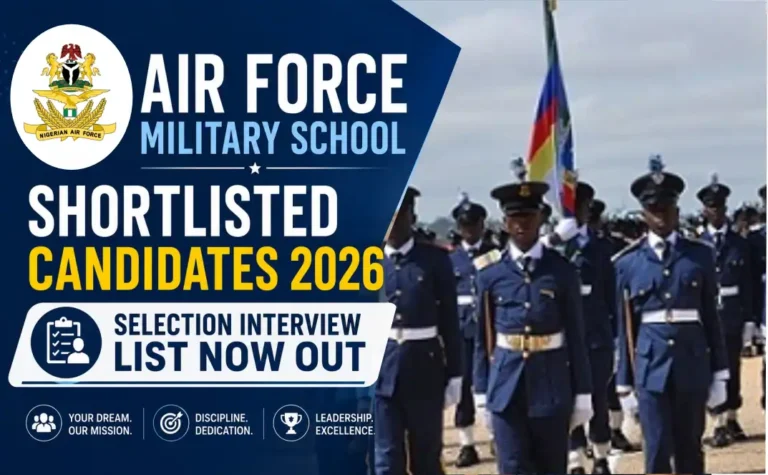 Air Force Military School Shortlisted Candidates 2026: Selection Interview List