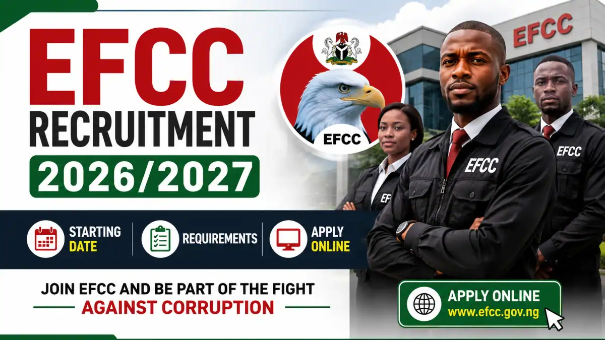 EFCC Recruitment 2026/2027 Portal Starting Date, Apply Online