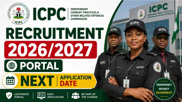 ICPC Recruitment 2026/2027 Portal: Next Application Date