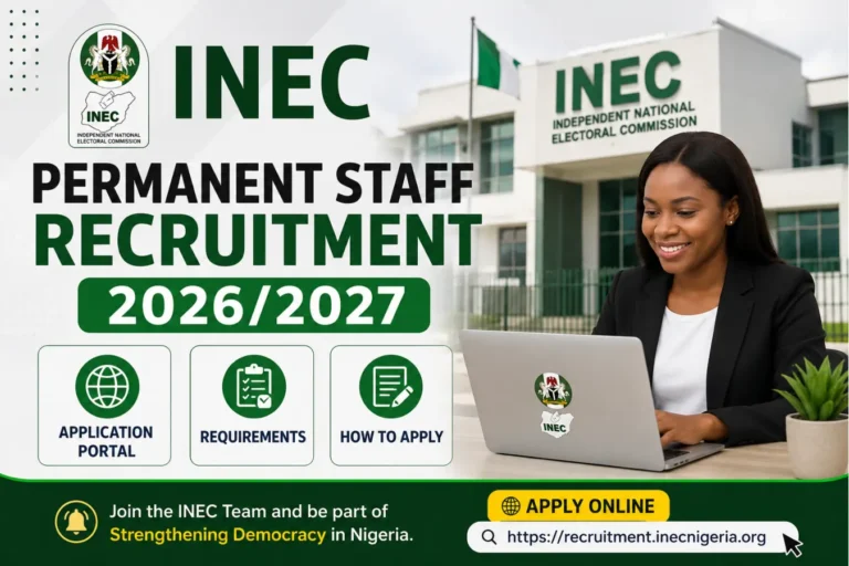 INEC Permanent Staff Recruitment 2026 Application Portal, Dates