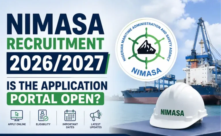 NIMASA Recruitment 2026/2027: Is the Application Portal Open?