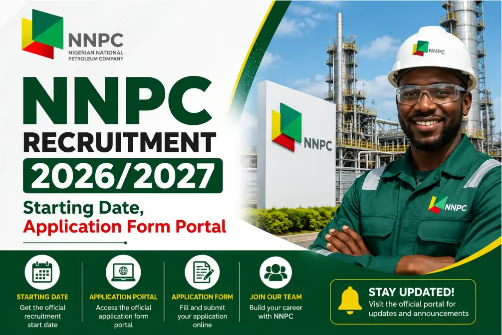 NNPC Recruitment 2026/2027 Starting Date, Application Form Portal
