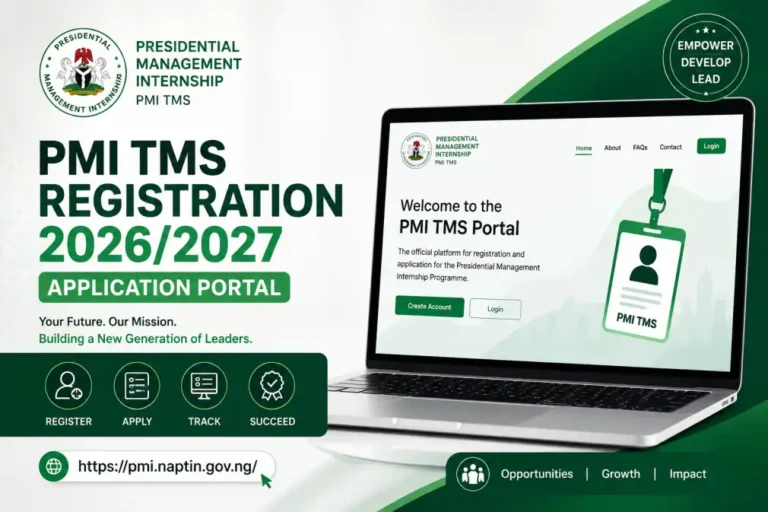 PMI TMS Registration 2026/2027: Presidential Metering Initiative Application Portal