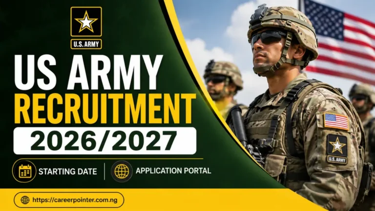 US Army Recruitment 2026/2027 Starting Date, Application Portal