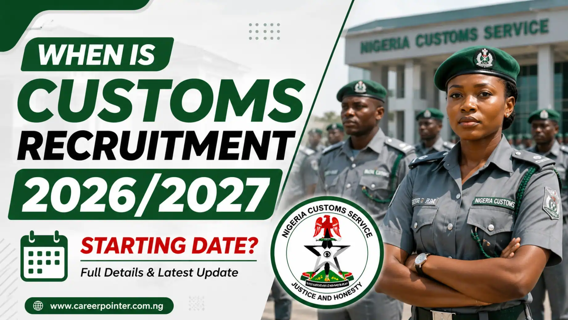 When is Customs Recruitment 2026/2027 Starting Date?