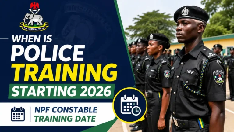 When is Police Training Starting 2026 | NPF Constable Training Date