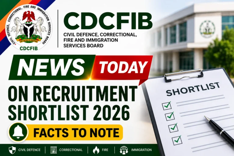 CDCFIB News Today on Recruitment 2026 Shortlist: Facts to Note