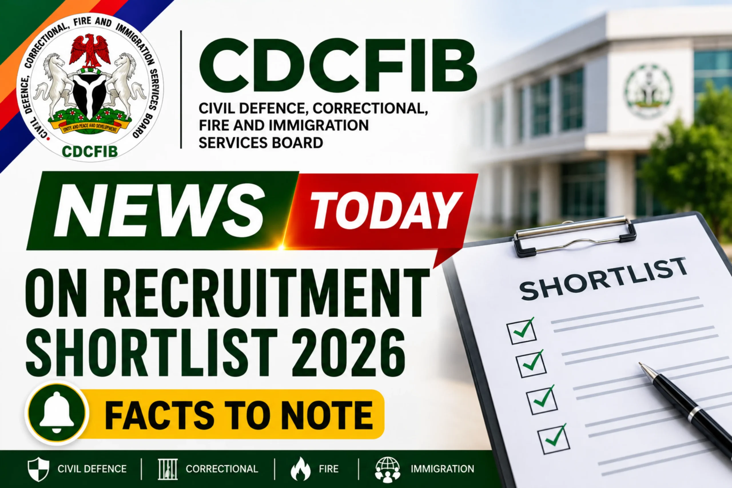 CDCFIB News Today on Recruitment 2026 Shortlist: Facts to Note