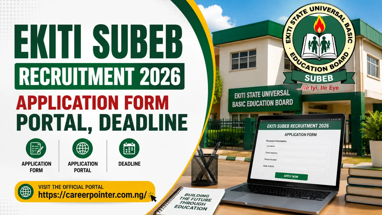 Ekiti SUBEB Recruitment 2026 Application Form, Portal & Deadline