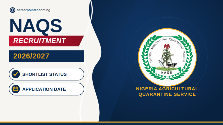 NAQS Recruitment Portal 2026, How to Apply, Shortlist & Dates