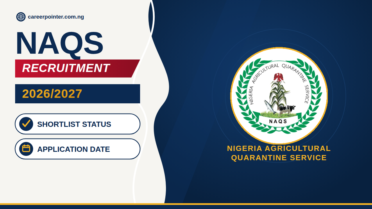 NAQS Recruitment Portal 2026, How to Apply, Shortlist & Dates