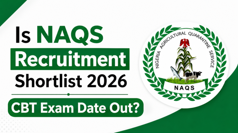 NAQS Recruitment Shortlist 2026 is Out: Check CBT Date